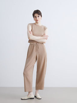 Beli Lastikli Dokulu Kad?n Pantolon