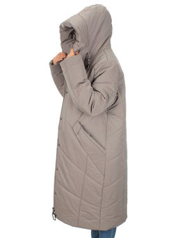 M-9070 GRAY/BEIGE Пальто зимнее женское CORUSKY (верблюжья шерсть) - Fashion фото 9