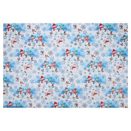 Цена за 10 шт. Бумага упаковочная глянцевая Снеговички, 70 100 см - Дарите счастье фото 4