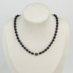 Колье из черного Агата и Граната