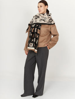 в составе ШЕРСТЬ и КАШЕМИР Большой, мягкий, теплый  двусторонний палантин - Tantino фото 3