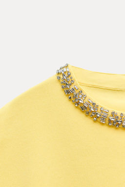 PLAIN KNIT TOP WITH RHINESTONE BEADS - Zara фото 14
