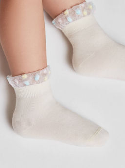 Цена за 2 пары CONTE-KIDS Короткие носки с воздушным пикотом TIP-TOP капучино