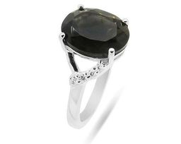 Кольцо из серебра раухтопаз, Юлия