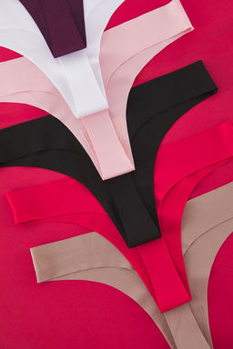 TRENDYOLMILLA Siyah 6l? Micro Dikissiz/Iz Yapmaz Lazer Kesim Tanga Orme Kulot THMAW25KU00039  фото 3