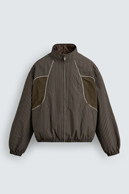 CAZADORA BOXY FIT RAYAS / Marr?n - Zara фото 7