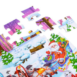 Цена за 2 шт. Пазлы с окошками «Зверята в лесу», 7 окошек, 27 деталей