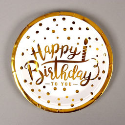 Тарелки бумажные С днём рождения, в наборе 6 штук