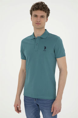 U. S. Polo Assn / Мужская темно-зеленая базовая футболка - U.s. polo assn фото 3
