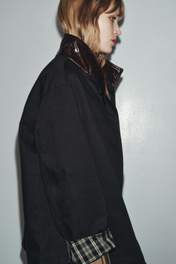 ZW COLLECTION CONTRAST COLLAR JACKET - Zara фото 5