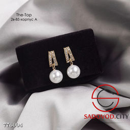 Серьги женские с жемчужиной