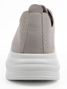 03-YH596-3 GRAY/BEIGE Полуботинки летние женские (натуральная кожа)