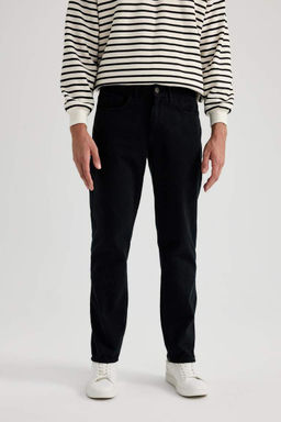 Хлопковые брюки повседневного кроя узкого кроя - Defacto фото 5