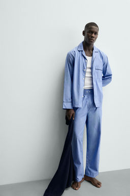 SET PIJAMA ESTRUCTURA VIVOS CONTRASTE / Azul - Zara фото 6