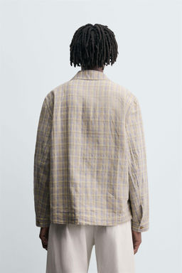 TEXTURED CHECK SHIRT - Zara фото 3