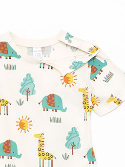 Bisiklet Yaka K?sa Kollu Bask?l? Erkek Bebek Ti??rt - Waikiki фото 2