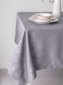 Скатерть жаккардовая 160x250 серый полиэстер - Denastia фото 2