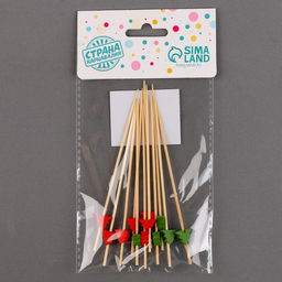 Цена за 2 шт. Шпажки для канапе новогодние «Ёлочки», в наборе 12 шт.