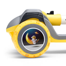 Самокат 3-х кол., желтый, PU, в коробке