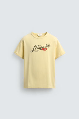 CAMISETA LAVADA LEBLON / Mantequilla
