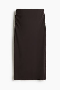 Falda midi drapeada