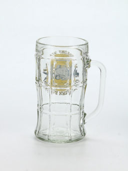 Кружка пивная стеклянная Крепкому мужику, со светлым будущим, 500 мл