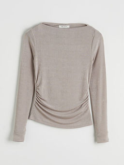 Kay?k Yaka B?zg?l? Bluz