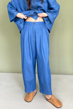 Брюки-бананы DENIM086/01/Синий