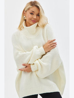Женский свитер оверсайз с высоким горлом Happyfox