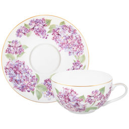 Чашка с блюдцем д/капучино 2 пр. 300 мл 14*11*6 см "Сирень" фарфор NEW BONE CHINA
Состав: Фарфор