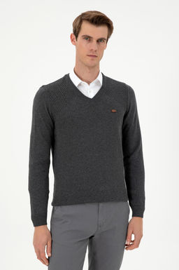 Мужской свитер антрацитового меланжа - U.s. polo assn фото 3