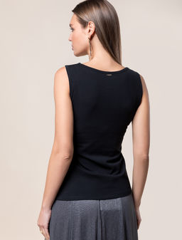 VILATTE / Топ из эластичного хлопка с двойной полочкой для идеальной поддержки  фото 3