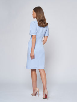 УЦЕНКА. Платье-футляр голубого цвета длины мини - 1001dress фото 3