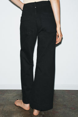 JEANS ZW COLLECTION TAILORED WIDE LEG TIRO ALTO / Negro - Zara фото 14