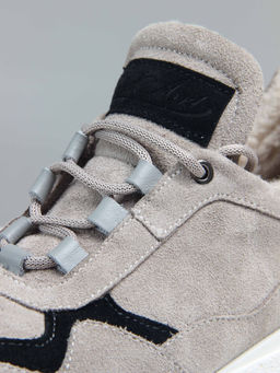 Кроссовки 150.maskgr. каменный замша/Мех