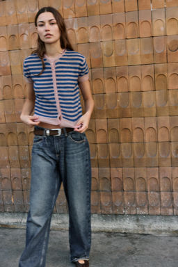 STRIPED WOOL BLEND JACKET