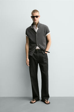 CAMISA PUNTO ALGOD?N / Gris oscuro