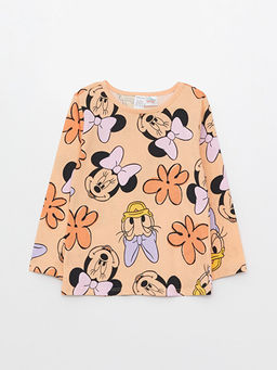 Bisiklet Yaka Uzun Kollu Minnie Mouse Bask?l? K?z Bebek Pijama Tak?m? - Waikiki фото 2