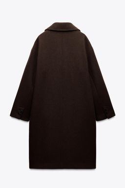 OVERSIZED COAT WITH WOOL - Zara фото 6