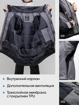 Куртка мужская "Saimaa" серый