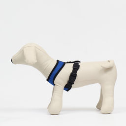 Шлейка мягкая из неопрена, размер S, ОШ 24 см, ОГ 24-34 см, синяя - Пижон фото 3