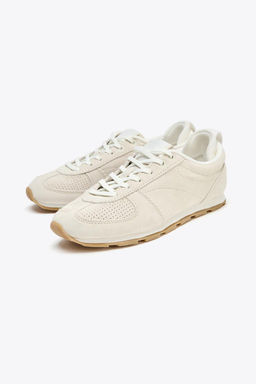 SPLIT SUEDE RUNNING TRAINERS - Zara фото 2