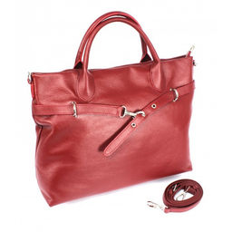 Сумка женская натуральная кожа OPI-99-27, 1отд, плечевой ремень, красный 265208