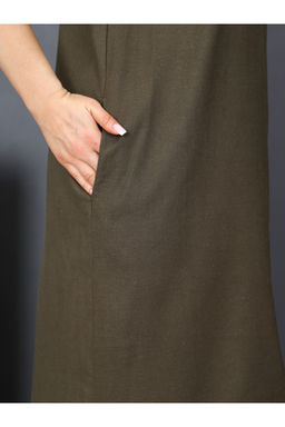 Сарафан ДО-124.04 Лён хаки - Хороший трикотаж фото 4