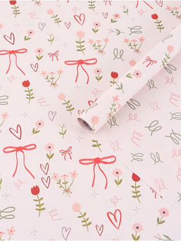 Цена за 10 шт. Бумага упаковочная двухсторонняя Банты, 70 х 100 см