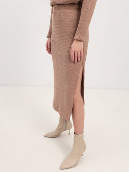 Юбка трикотажная KATHARINA KROSS KK-SKT-006Kn-коричневый  фото 4