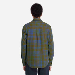 Мужская рубашка Timberland Shirt Heavy Flannel Check оливковая фото 3