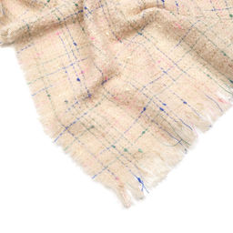 Палантин белый с люрексовой и буклированной нитями