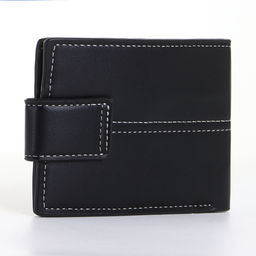 Портмоне мужское на кнопке, чёрное