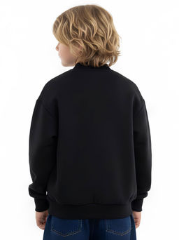 Джемпер на молнии с боковыми карманами 22-7015 черный - Mini maxi фото 2